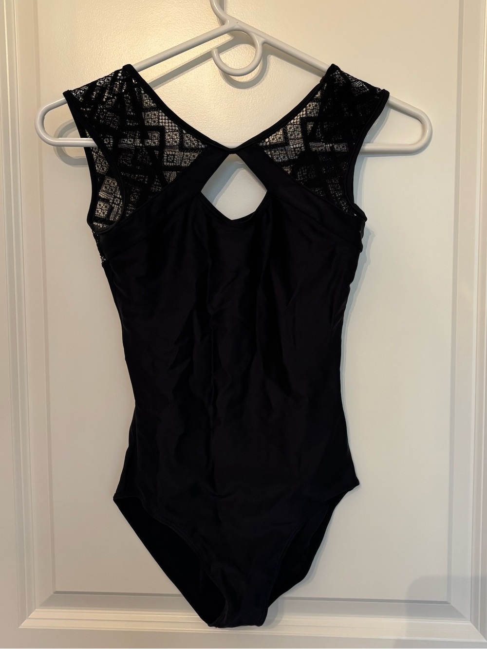 Black Mirella Leotard with Lace Detailing Adult P/XS
